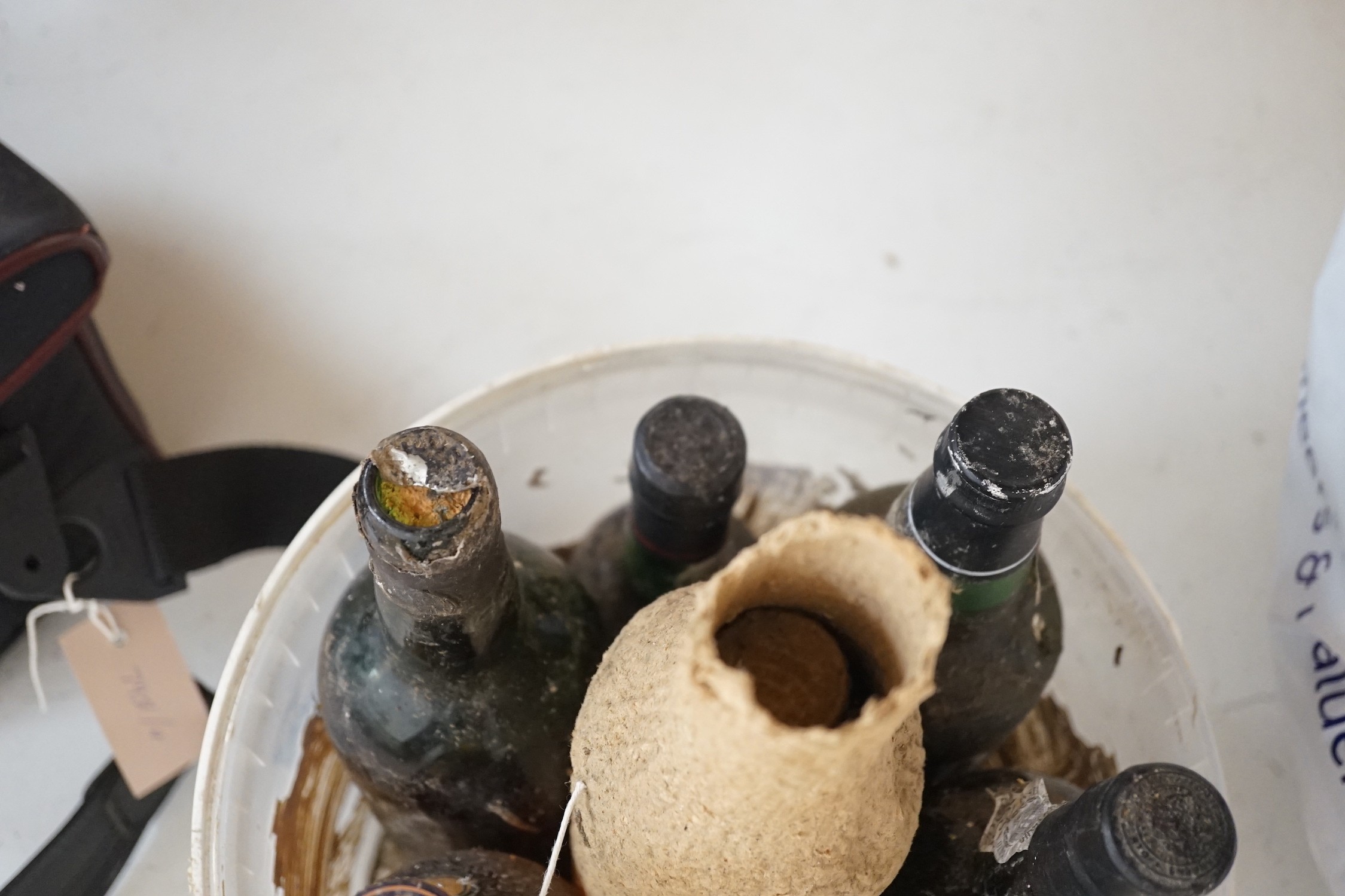 Seven mixed bottles of brandy and port
